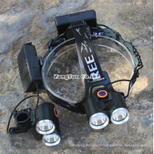 Double T6 Headlamp, Mountaineering Lamp, Miner′s Lamp